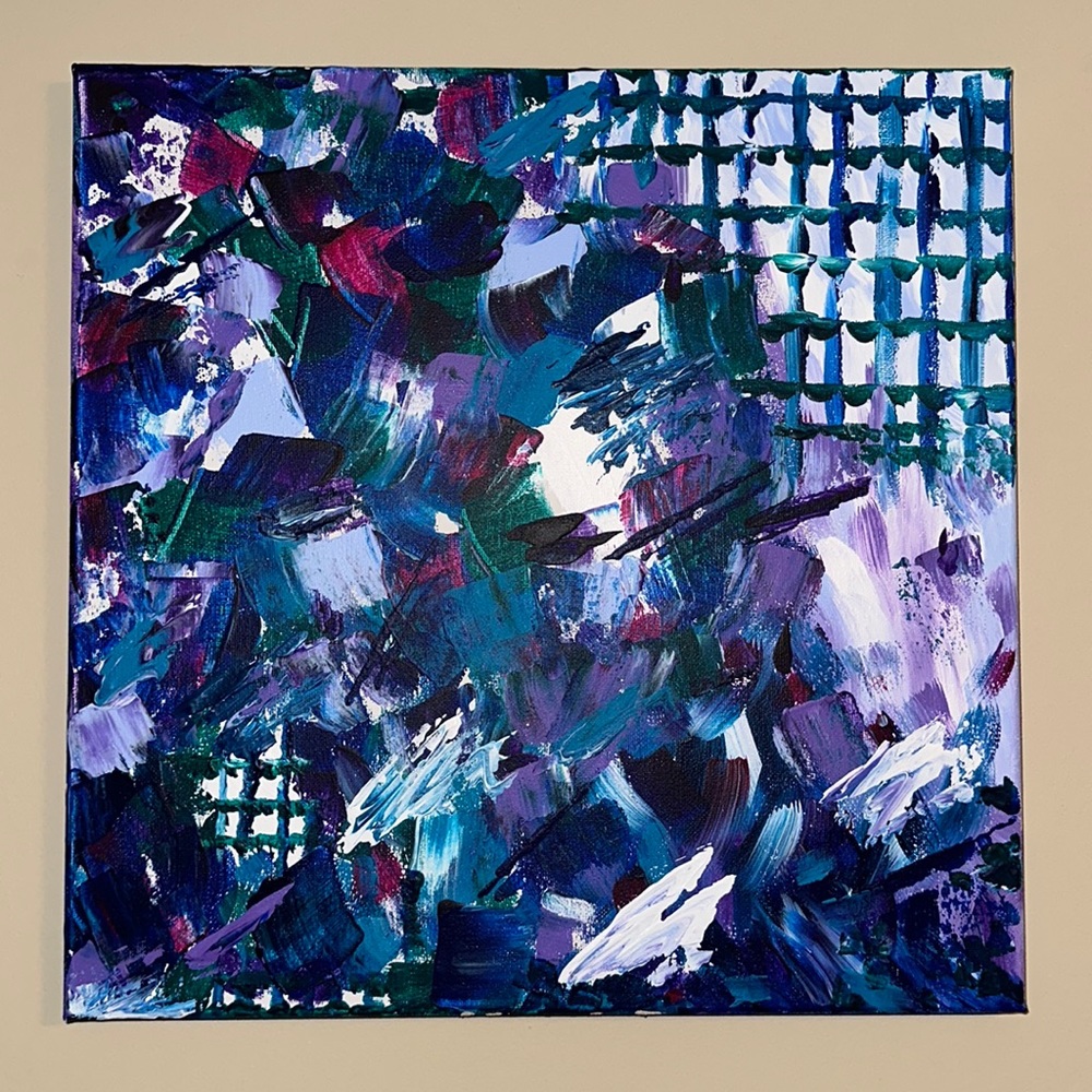 14” x 14” Abstract Acrylic Painting